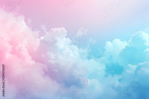 Obraz na płótnie Pastel Gradient Background: Baby Pink to Powder Blue - Ultra Smooth Transition, Studio Lighting, 8K Resolution w salonie