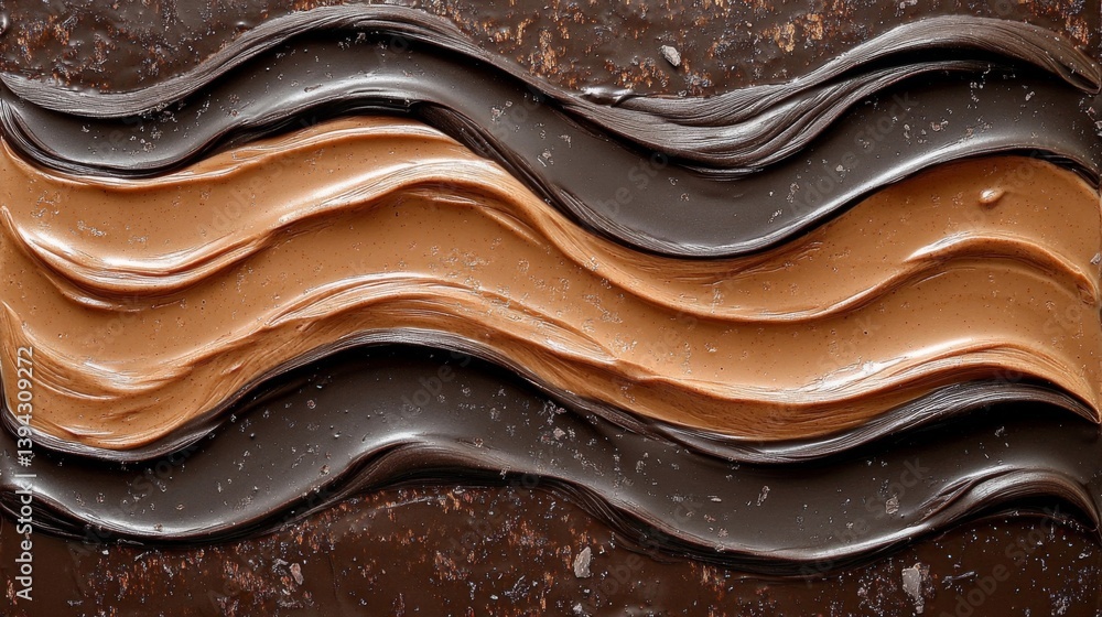 Swirled Chocolate and Peanut Butter Spread with Glitter