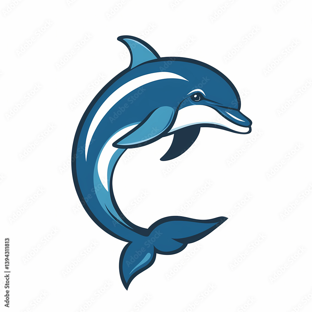 Obraz premium Dolphin swimming joyfully in clear blue waters during sunny weather Generative AI
