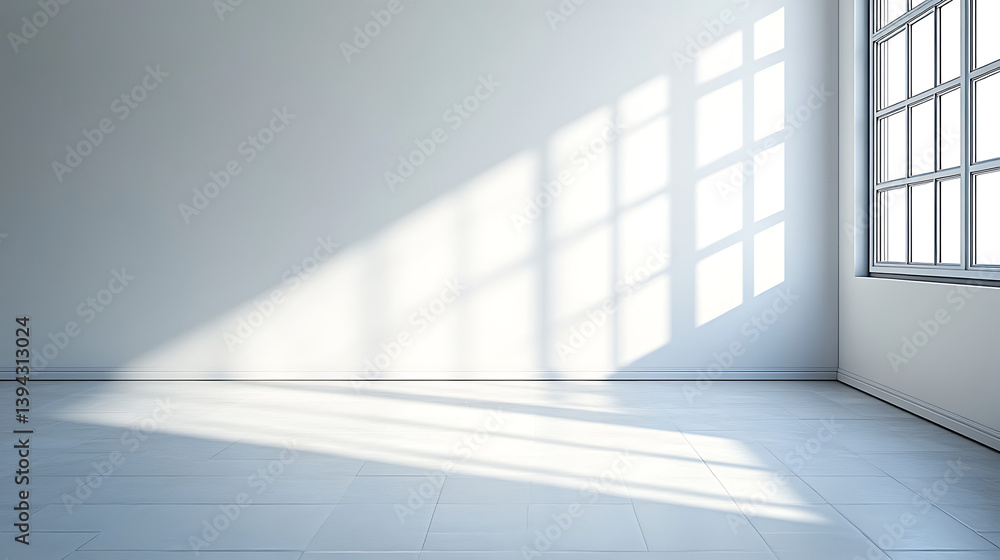Empty room with sunlight shadows Empty room with sunlight shadows