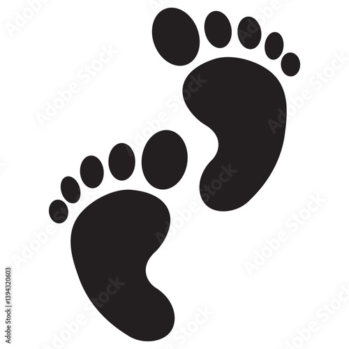 foot prints vector