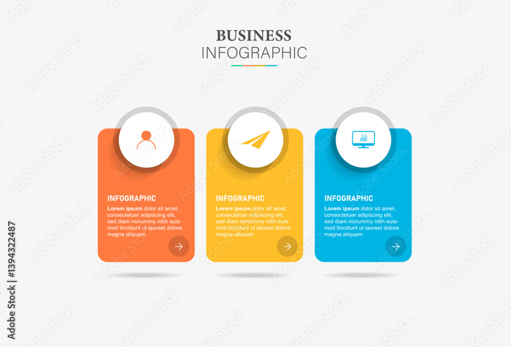 Obraz premium Steps business data visualization timeline process infographic template design with icons