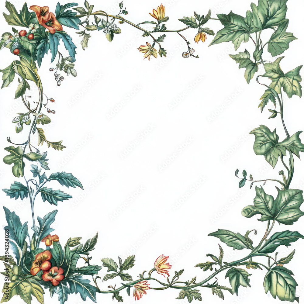 Fototapeta premium frame with flowers