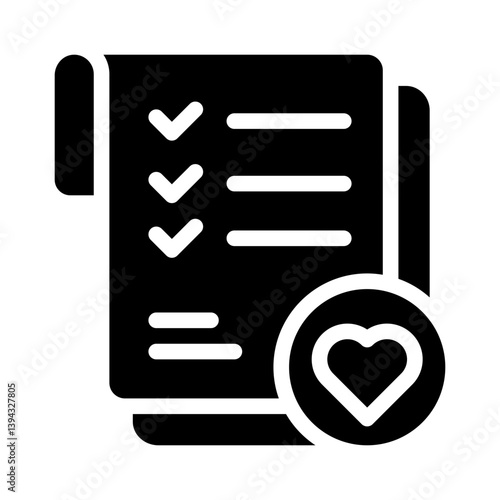 wishlist glyph icon