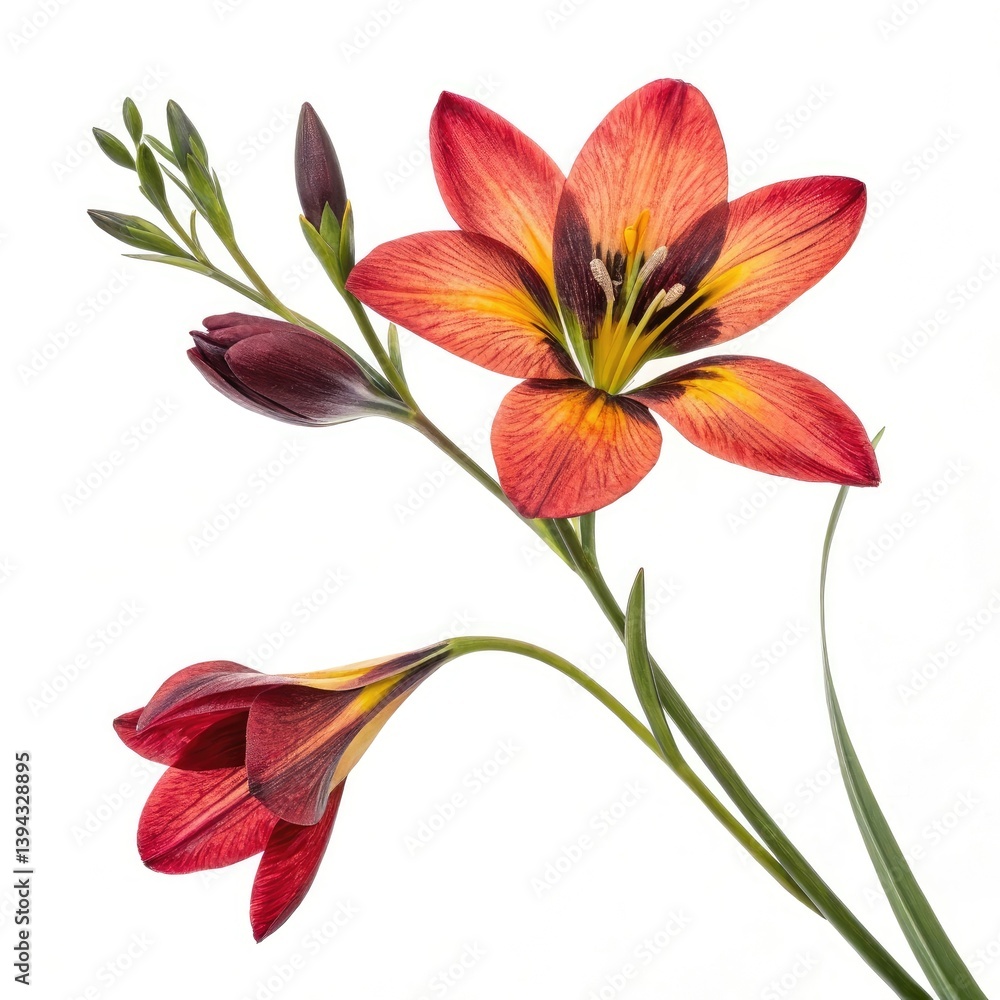 pink lily isolated on white pink lily isolated on white