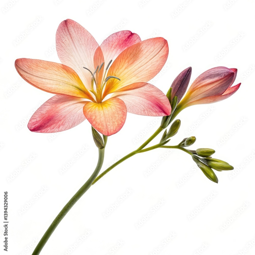 Fototapeta premium pink lily isolated on white