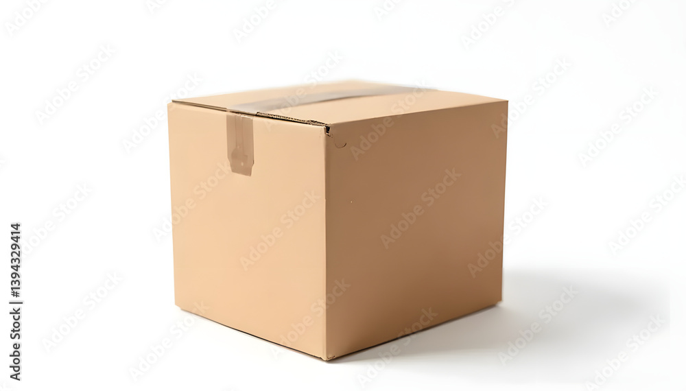 close up of a cardboard box on white background close up of a cardboard box on white background