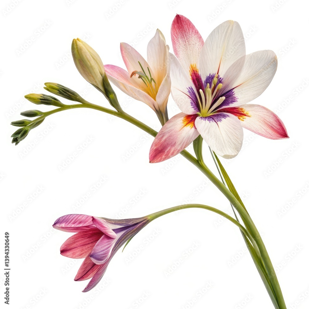 pink lily isolated on white pink lily isolated on white