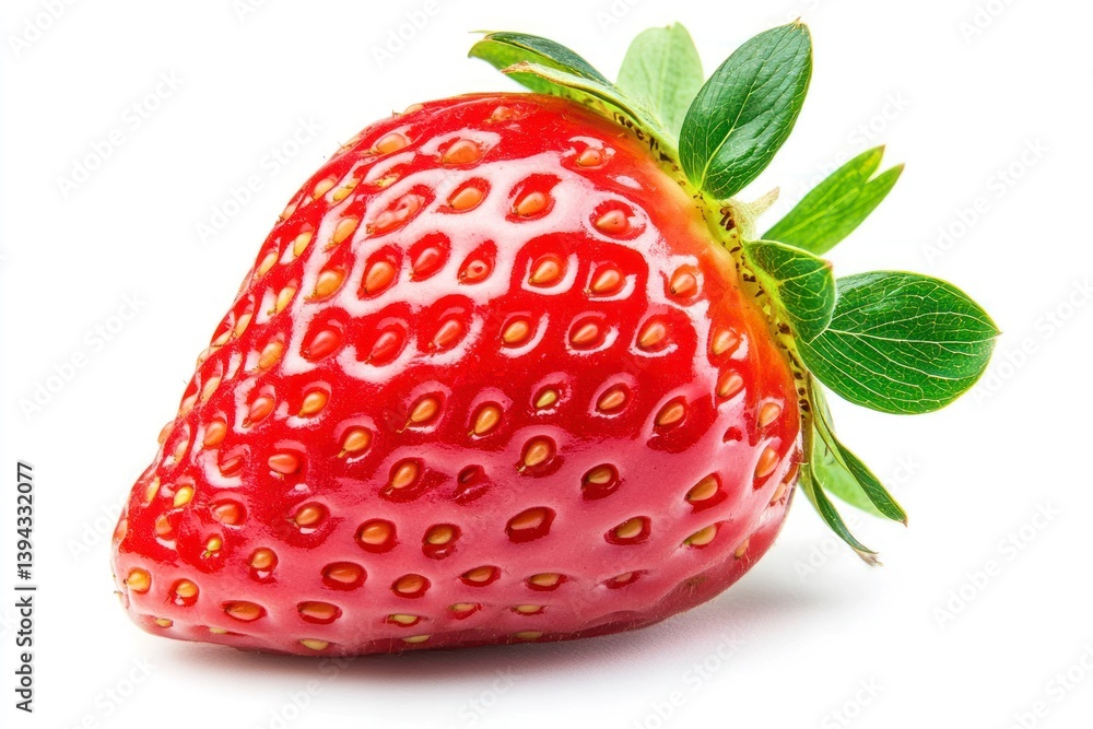 Fresh Strawberry Close Up Isolated on White Background for Healthy Eating Fresh Strawberry Close Up Isolated on White Background for Healthy Eating