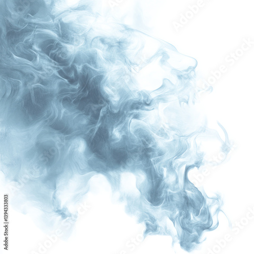 blue smoke on white background