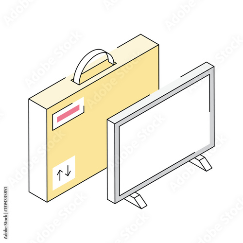 A captivating isometric style icon of smart tv