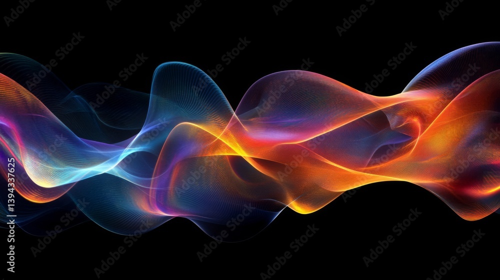 Obraz premium Abstract Colorful Wave Energy Flow
