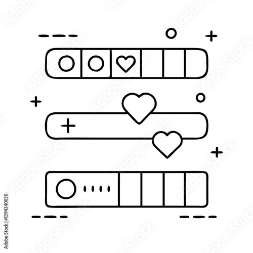 health bar icon, health bar vector illustration-simple illustration of health bar, perfect for health bar logos and icons