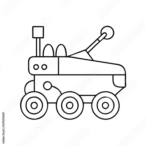mars rover icon, mars rover vector illustration-simple illustration of mars rover, perfect for mars rover logos and icons