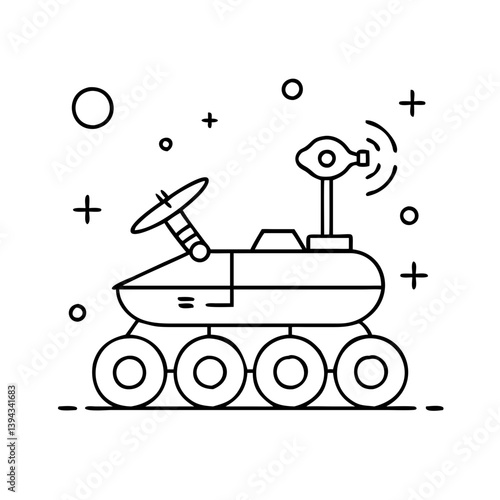 mars rover icon, mars rover vector illustration-simple illustration of mars rover, perfect for mars rover logos and icons