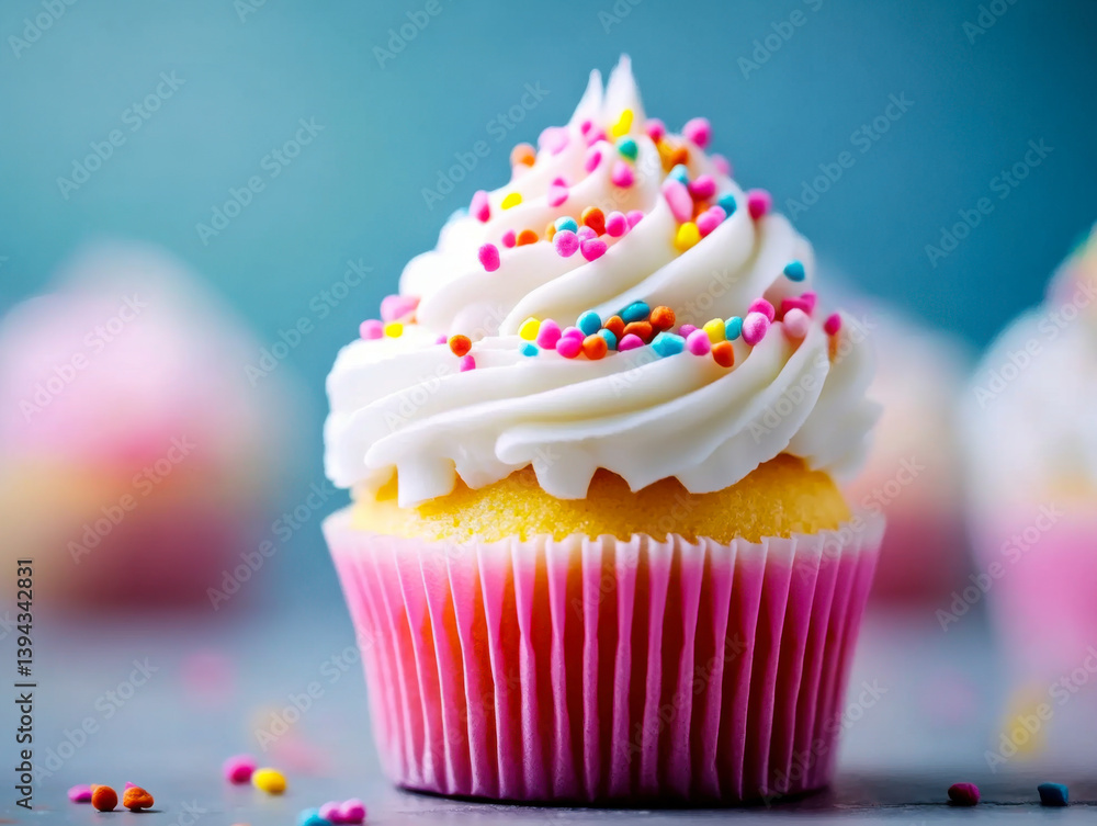 Birthday cup cake, anniversary or party concept