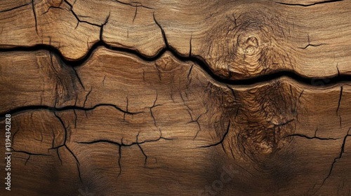 Obraz na płótnie old cracked brown wood material texture. Background w salonie