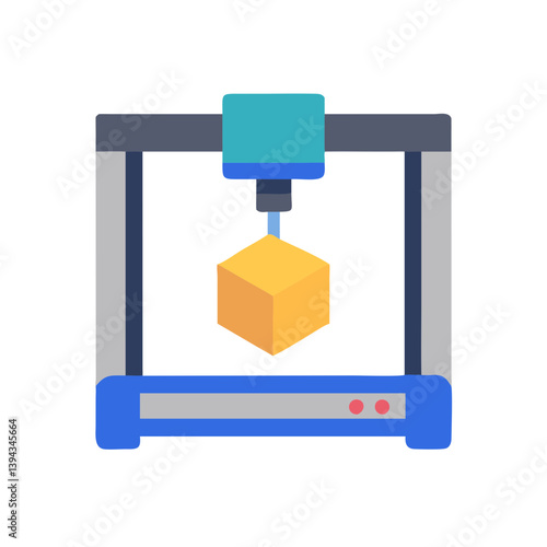  Modern 3D Printing Innovation Icon