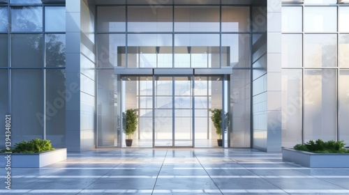 Wallpaper Mural A modern business building with large glass windows and a welcoming entrance. Torontodigital.ca