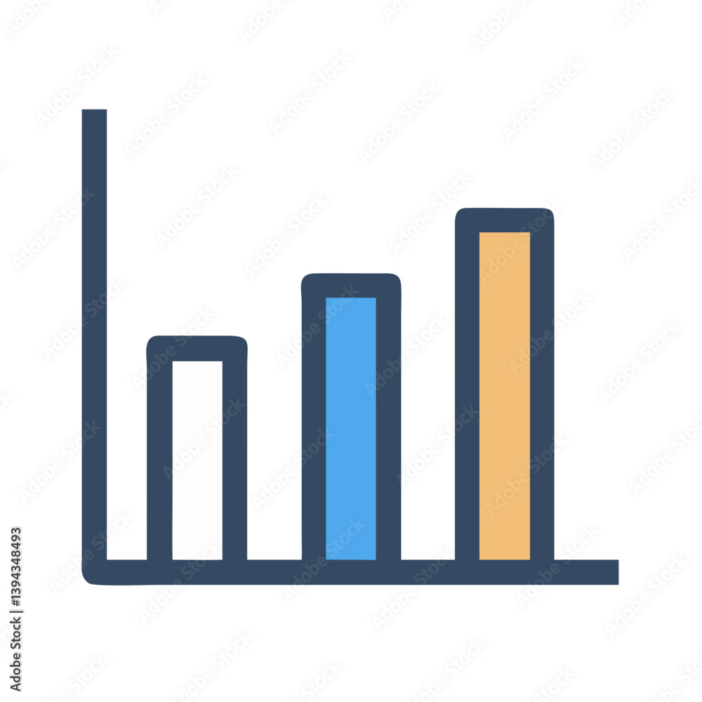 Stylish Bar Chart Icon Stylish Bar Chart Icon