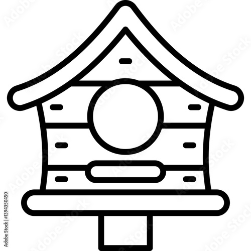Bird House Line Icon