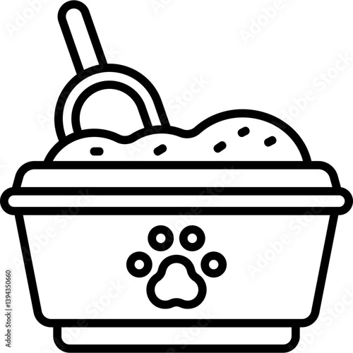 Litter Box Line Icon
