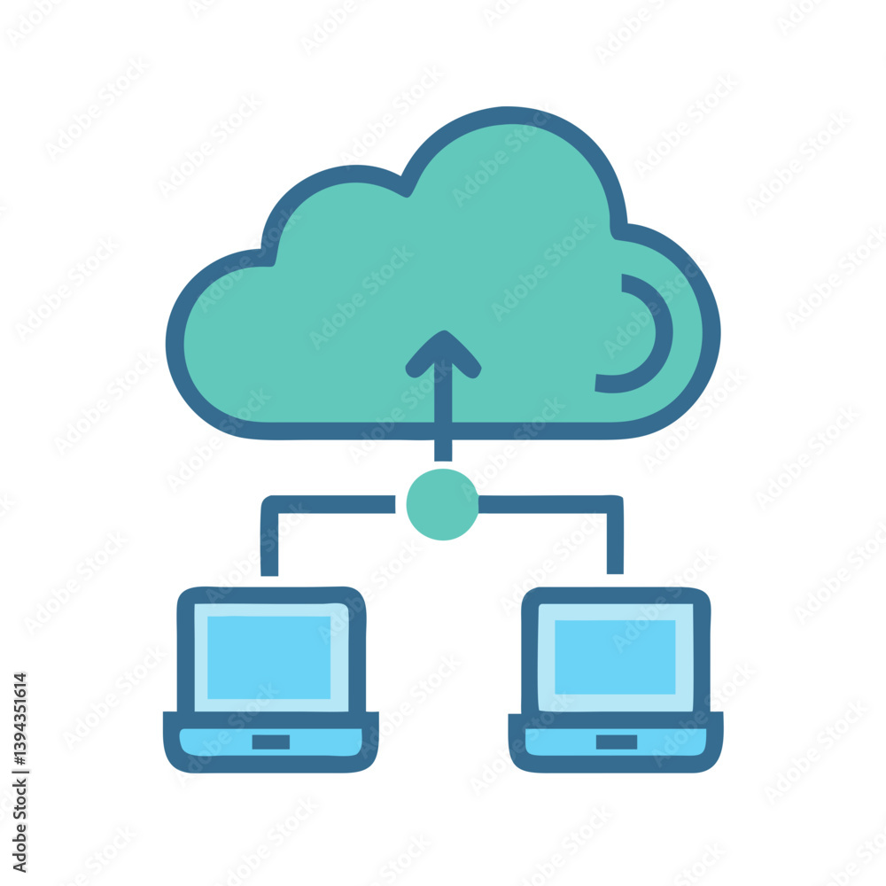 Innovative Cloud Computing Design Icon Innovative Cloud Computing Design Icon