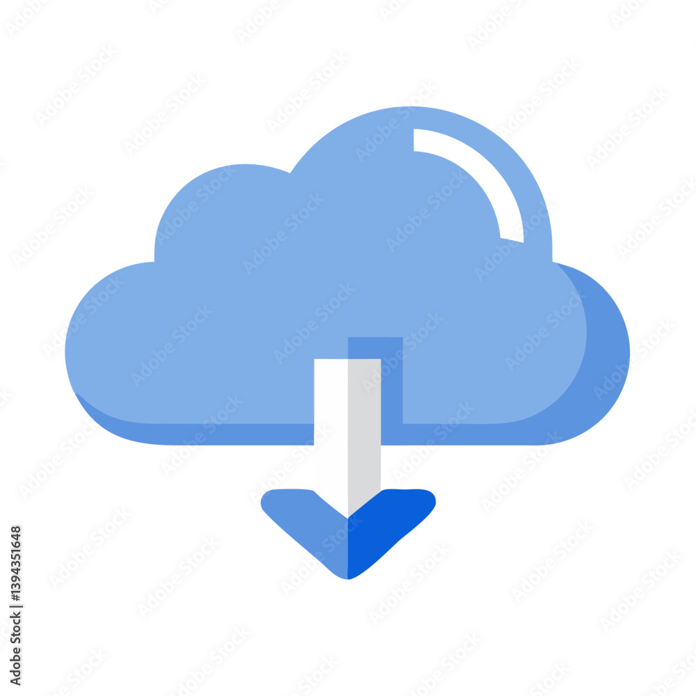 Cloud Download Technology Icon Cloud Download Technology Icon
