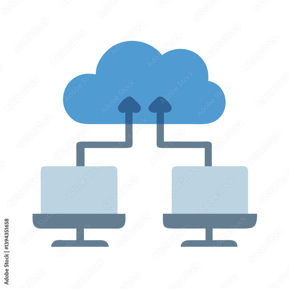 Stylish Cloud Computing Icon Stylish Cloud Computing Icon