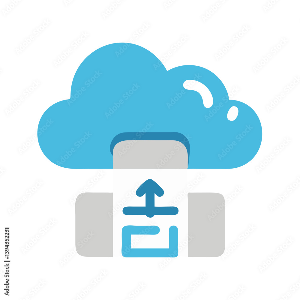 Cloud Storage Technology Icon Cloud Storage Technology Icon