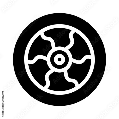wheel glyph icon