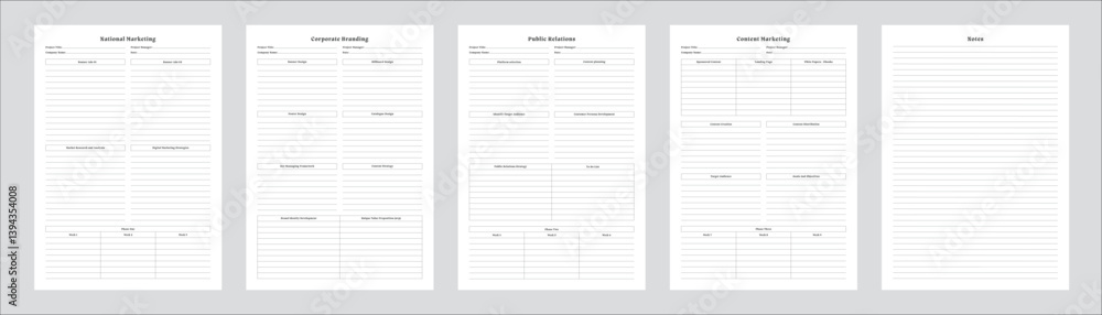 Marketing Planning Page Planner Sheets for Efficiently Organizing, Tracking and Managing Marketing Activities Campaigns Strategies Goals & Performance Across Multiple Channels & Platforms 5 Pages set Marketing Planning Page Planner Sheets for Efficiently Organizing, Tracking and Managing Marketing Activities Campaigns Strategies Goals & Performance Across Multiple Channels & Platforms 5 Pages set