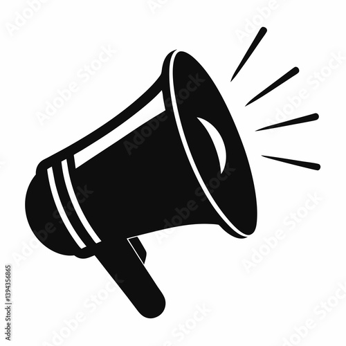 megaphone on white background