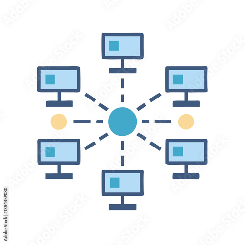  Stylish Distributed Network Icon