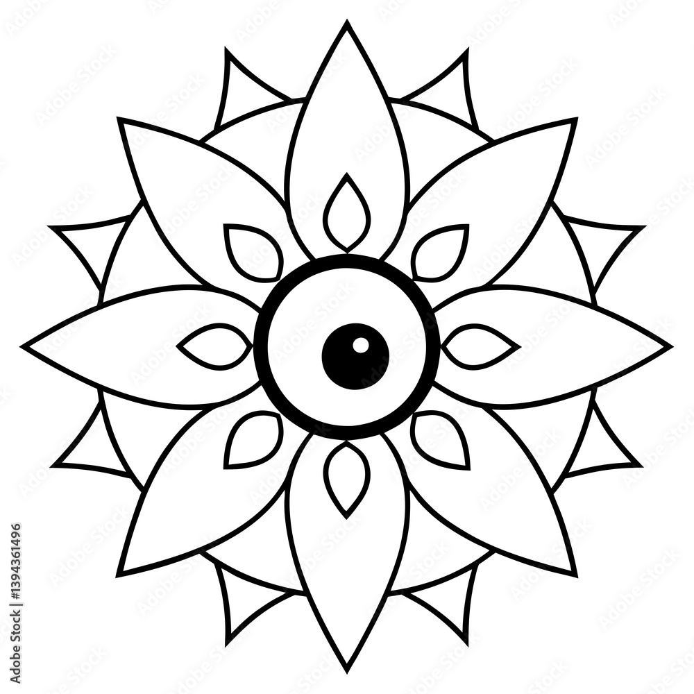 Circular pattern in form of mandala Circular pattern in form of mandala