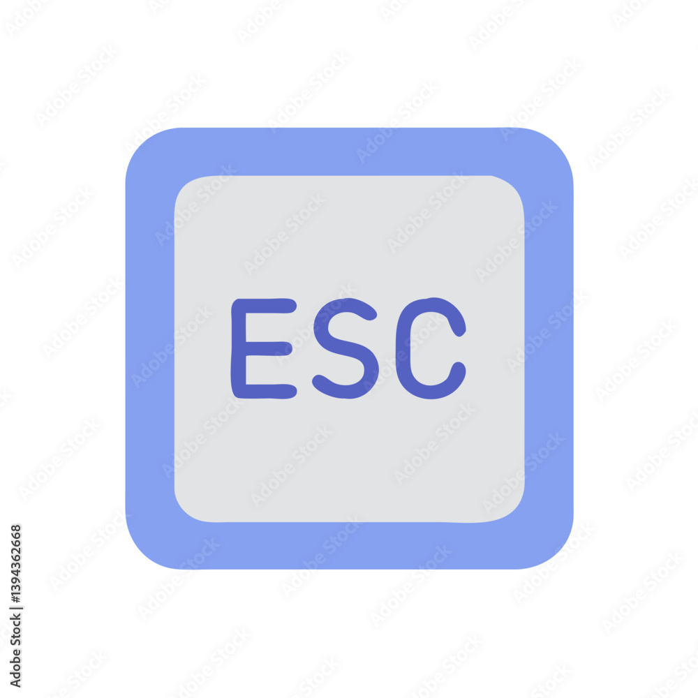 Stylish Escape Key Icon Stylish Escape Key Icon
