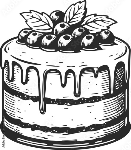 piece of cake with cherries