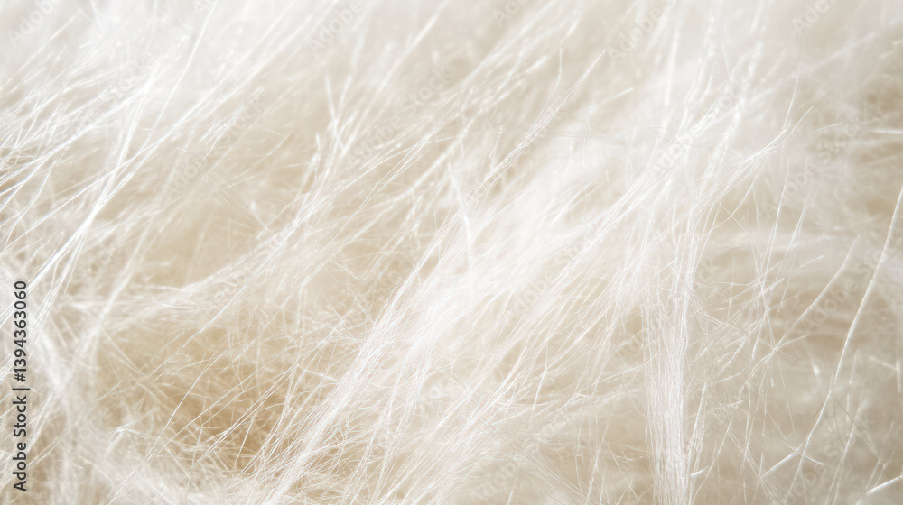 Obraz premium Delicate Silk: Close-up of pristine silk threads, showcasing their intricate texture and natural beauty. 