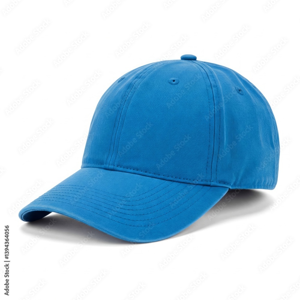 Fototapeta premium Blue baseball cap isolated on white background