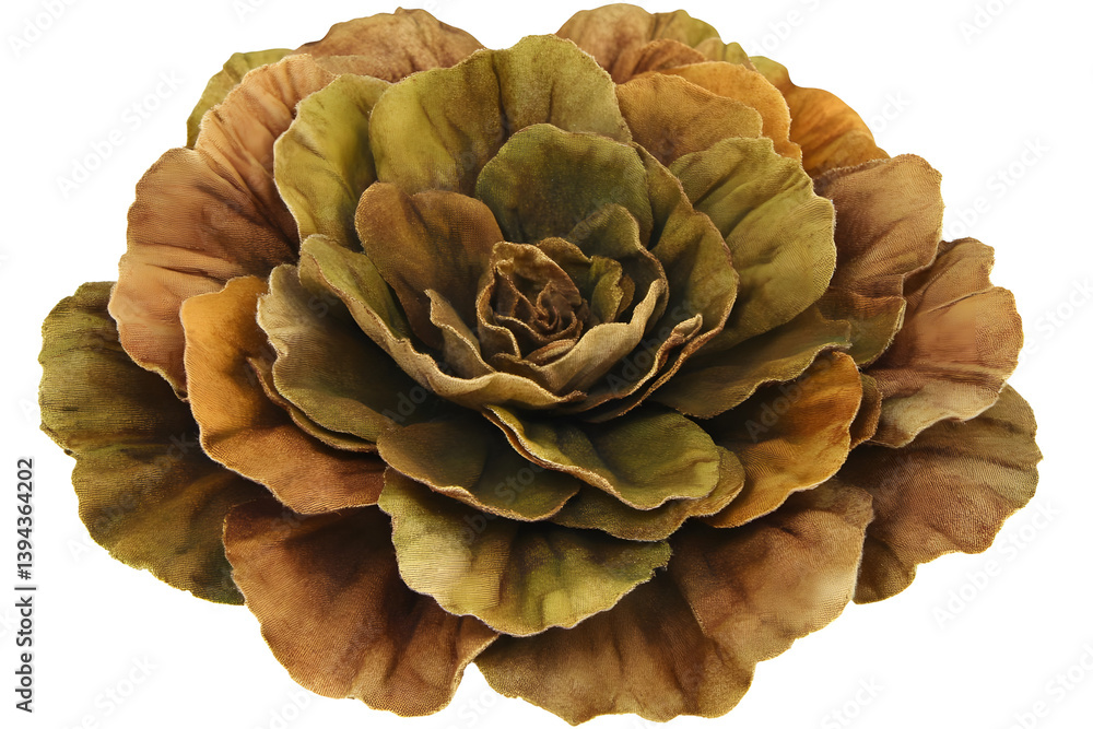 Fototapeta premium Velvet Rose: Autumn Hues, Fabric Flower