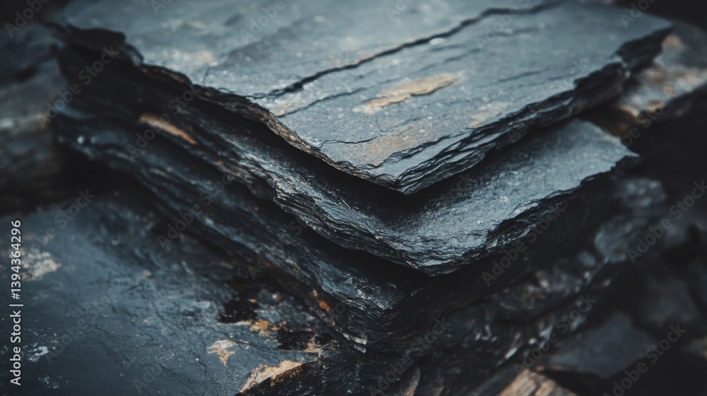 Dark Grey Layered Rocks Close Up Texture Dark Grey Layered Rocks Close Up Texture