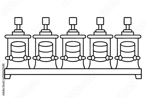 bench grinder line art simple design for precise grinding tasks