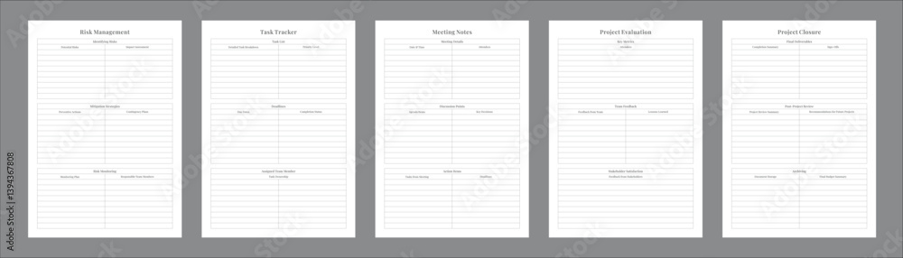 Project Planner Pages Daily, Weekly, and Monthly Planning Sheets for Effective Task Management, Deadlines and Team Coordination Planner Sheet Design Template Set of 5 Pages Project Planner Pages Daily, Weekly, and Monthly Planning Sheets for Effective Task Management, Deadlines and Team Coordination Planner Sheet Design Template Set of 5 Pages