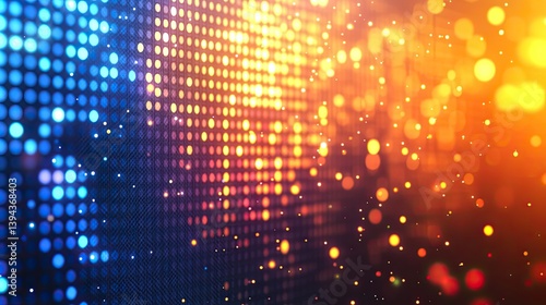 Wallpaper Mural Colorful LED wall lights bokeh city night background Torontodigital.ca