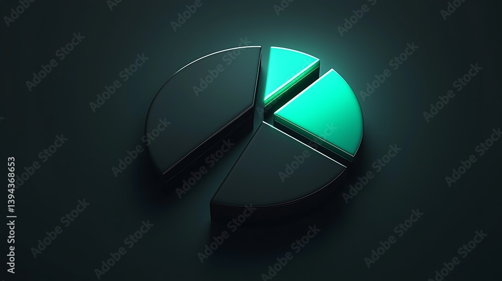 A visually appealing pie chart displaying segmented statistical data