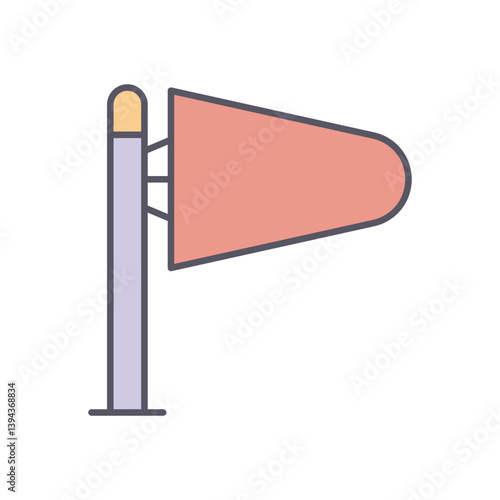 Windsock  vector icon stock illustration