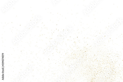 Obraz na płótnie Gold texture pattern on transparent background. Old paper surface. Light golden confetti. Yellow Illustration backdrop. PNG design element. w salonie