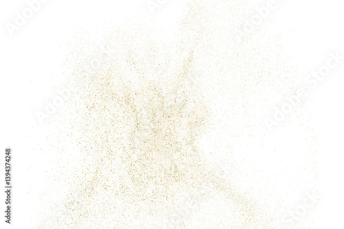 Obraz na płótnie Gold texture pattern on transparent background. Old paper surface. Light golden confetti. Yellow Illustration backdrop. PNG design element. w salonie