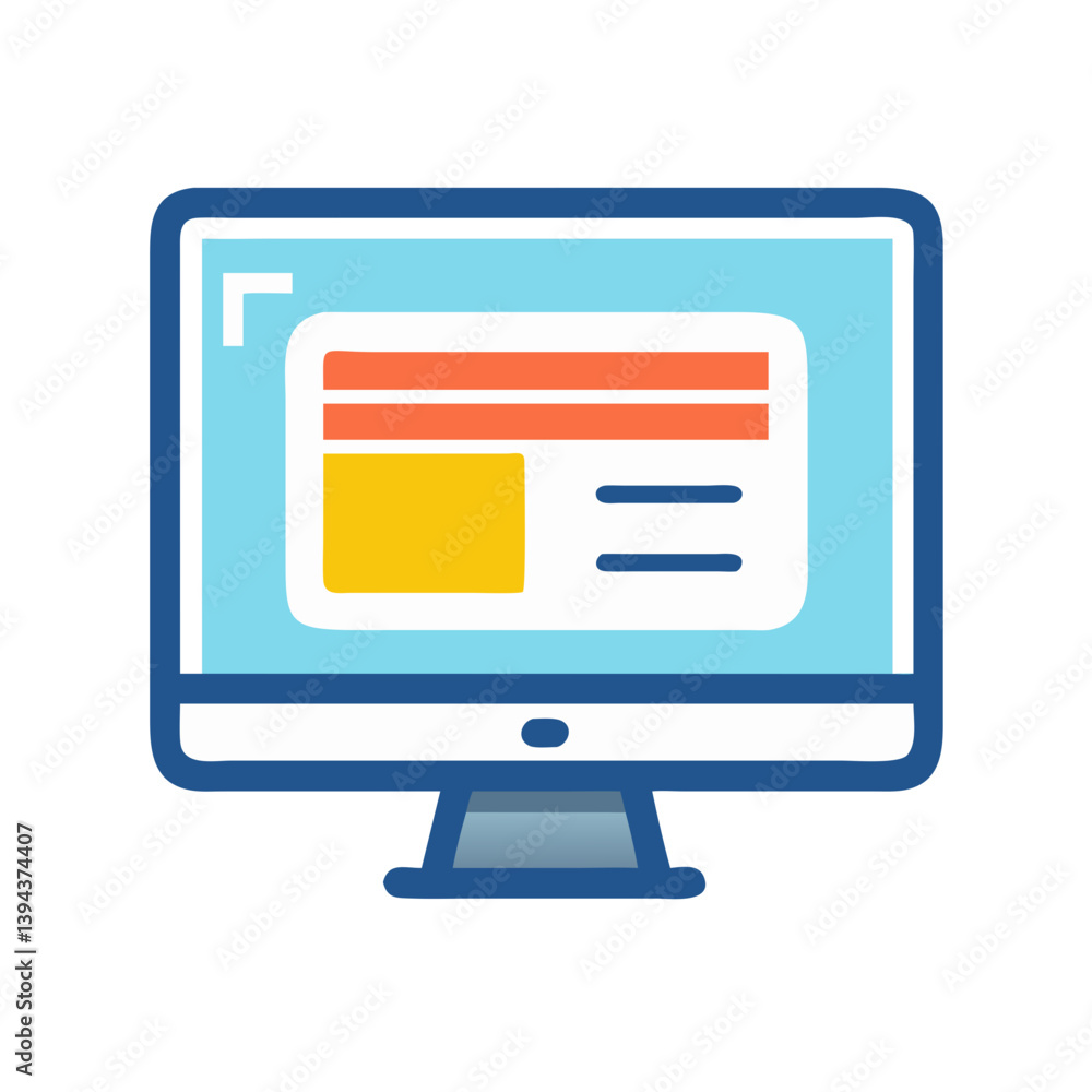 Monitor Screen Icon for Display Technology Monitor Screen Icon for Display Technology