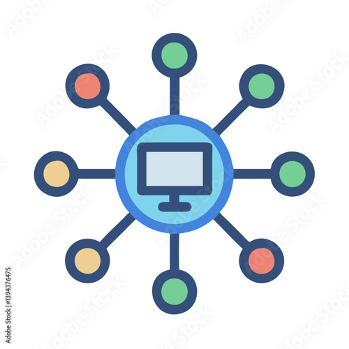  Network Hub Icon for Connectivity Solutions